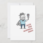 パパザオリジナルヒーローカスタマイズ可能な父の日 招待状 (正面)