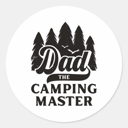 パパザキャンピングマスターヴィンテージアドベンチャーパパ ラウンドシール (正面)
