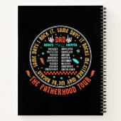 パパザファザフードツアートレンディー名パーソナライズされた ノートブック (裏面)