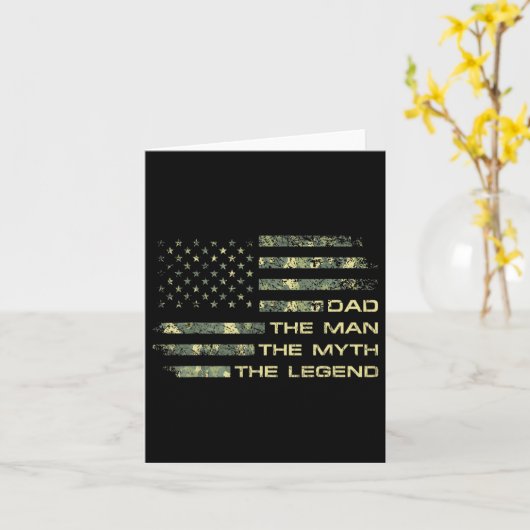 パパザマンザ神話レジェンドファーザーズデイ迷彩柄U カード (黄色い花)