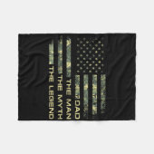 パパザマンザ神話レジェンドファーザーズデイ迷彩柄U フリースブランケット (正面(横))