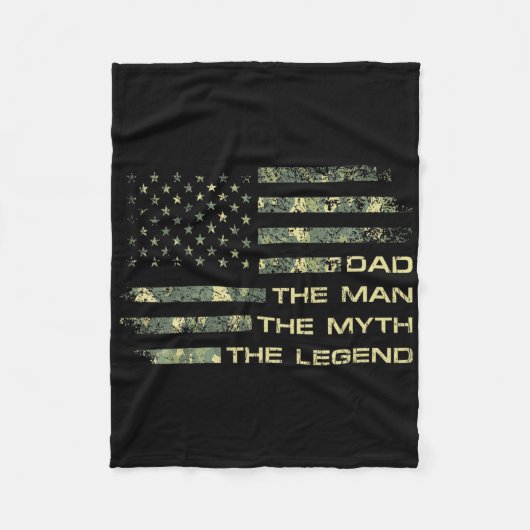 パパザマンザ神話レジェンドファーザーズデイ迷彩柄U フリースブランケット (正面)