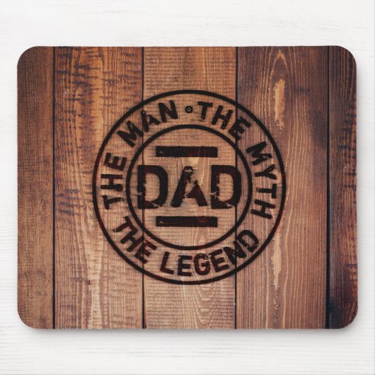 パパザマン神話レジェンドウッド素朴パイログラフィー マウスパッド (正面)