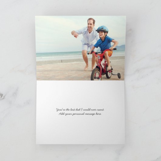 パパザマン神話レジェンドブルー写真ハッピーバースデー カード (内部)