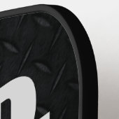 パパザレジェンドスマおもしろいックトークブラックシルバーゲーム ピックルボールラケット (左詳細)