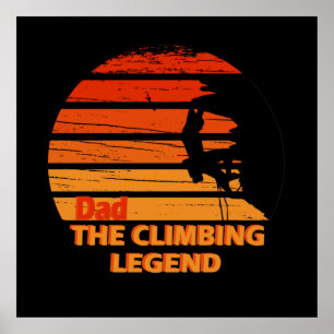 パパザ登山レジェンドヴィンテージサンセット ポスター