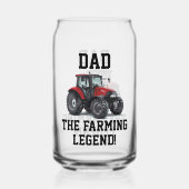 パパザ農業レジェンドレッドトラクターおもしろい機器 ガラス缶 (正面)