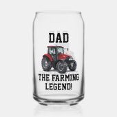 パパザ農業レジェンドレッドトラクターおもしろい機器 ガラス缶 (裏面)