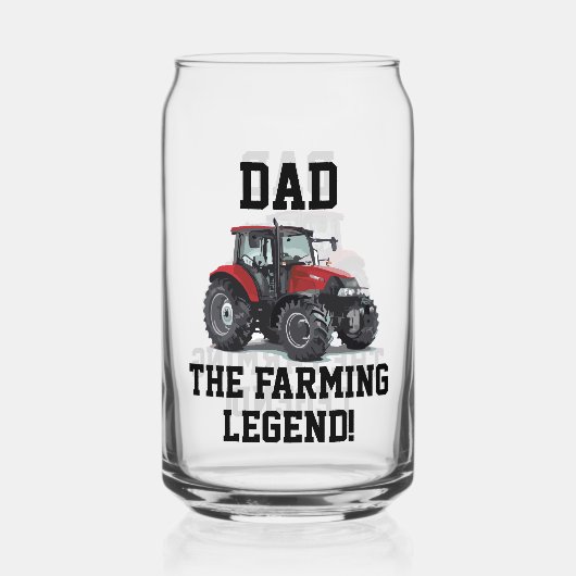 パパザ農業レジェンドレッドトラクターおもしろい機器 ガラス缶 (裏面)