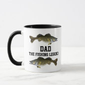 パパザ魚釣りレジェンドワリーイフィッシュファーザースポーツ マグカップ (左)