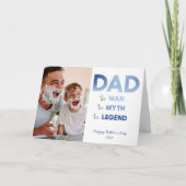 パパザ・マン神話レジェンドブルー写真父の日 カード (正面)