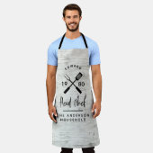 パパシェフ代表のbbqグリルクリスマスモダン エプロン (着用した状態)