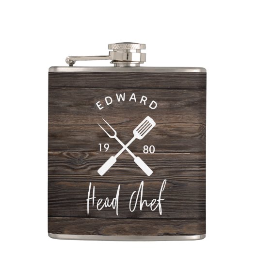 パパシェフ代表のbbqグリルクリスマスモダン フラスク (正面)