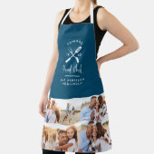 パパシェフ代表のbbqグ数々のリルのフモダンォトブルー エプロン (インサイチュ)