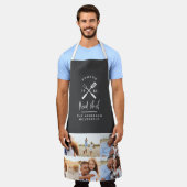 パパシェフ代表のbbqグ数々のリル写真モダン エプロン (着用した状態)