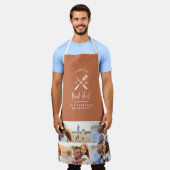 パパシェフ長bbqグリル写真テ数々のラコッタ エプロン (着用した状態)