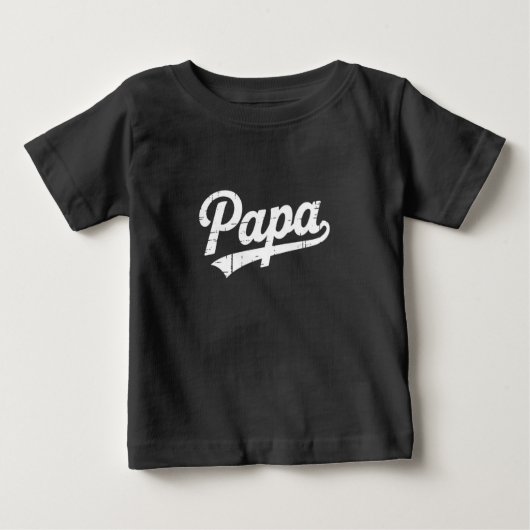 パパシャツ 父の日 ヴィンテージスタイル ベビーTシャツ (正面)