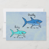 パパシャークとベイビーシャークの楽しい父の日 カード (正面)