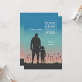 パパシルエットグリーティングカード カード (正面/裏面インサイチュ)