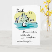 パパシルボートシティ誕生日 カード (黄色い花)