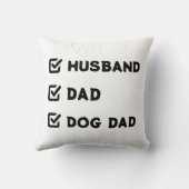 パパシンプルドッグパパチェックマーク クッション (裏面)