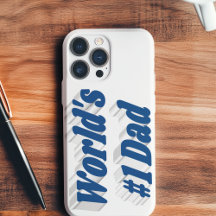 パパシーブルー文字iPhoneケース