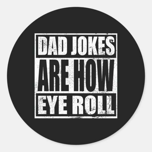 パパジョークどのように目の転がパパパパ父の日 ラウンドシール (正面)