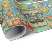 「パパジョークのチャンピオン笑わされる」 ラッピングペーパー (ロールコーナー)