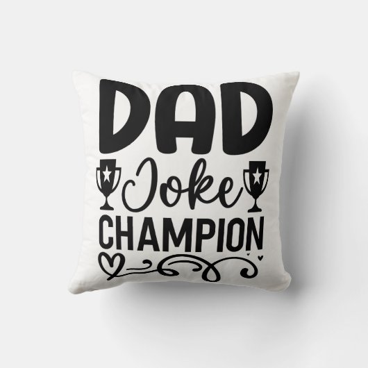 パパジョークのチャンピオン | 父おもしろいの日贈り物 クッション (裏面)