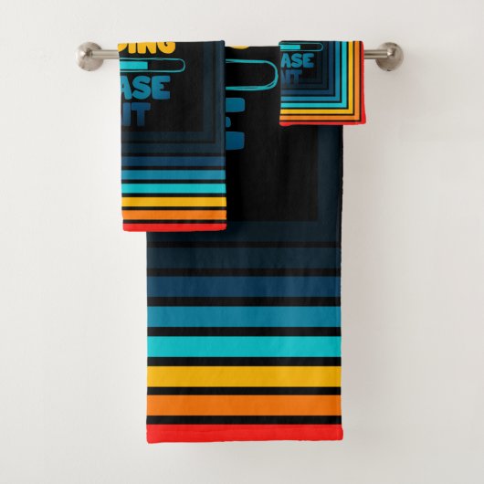 パパジョークの読み込み中お待ち文字デザイン下さい バスタオルセット (インサイチュ)