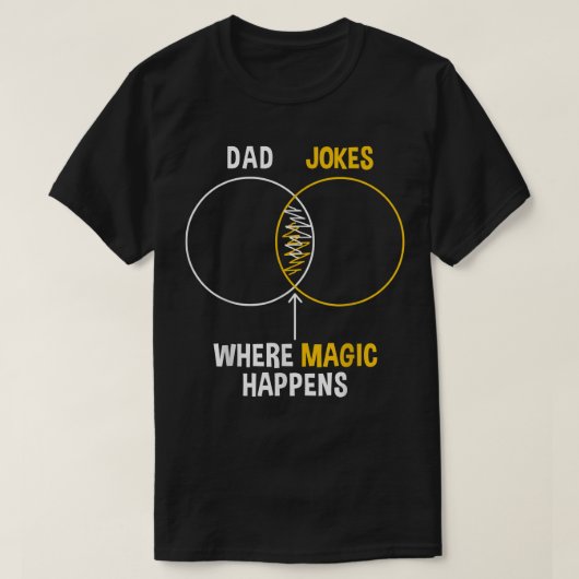 パパジョークグラフおもしろいパパ  Tシャツ (デザイン正面)