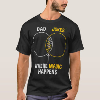 パパジョークグラフおもしろいパパ  Tシャツ