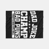 パパジョークシャンパンハウアイファーザーズ転がデーズ フリースブランケット (正面(横))