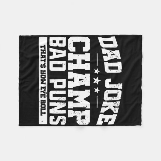 パパジョークシャンパンハウアイファーザーズ転がデーズ フリースブランケット (正面(横))