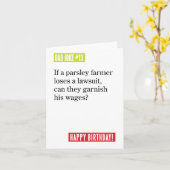 パパジョークパセリ農家が賃金を獲得 カード (黄色い花)