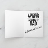 パパジョークファーザーズデイカード – Ear Buds カード (内部)