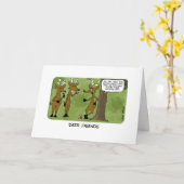 パパジョーク父の日のカード – 鹿の友 カード (黄色い花)