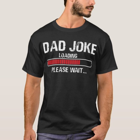 パパジョーク読み込み待ってパパ父ユーモア Tシャツ (正面)