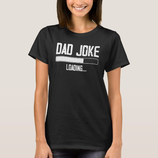 パパジョーク読み込み待ってパパ父ユーモアFa Tシャツ (正面)