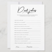 パパジョーク赤ちゃんシャワーゲームトリビアカード 招待状 (正面)