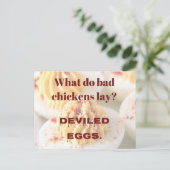 パパジョーク:悪いニワトリは何を産む? ポストカード (スタンド正面)