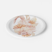 パパスグラス乾燥花プレート ペーパープレート (アングル)