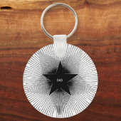 パパスターグルービーヴィンテージレトロな誕生日 キーホルダー (裏面)