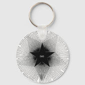 パパスターグルービーヴィンテージレトロな誕生日 キーホルダー (裏面)