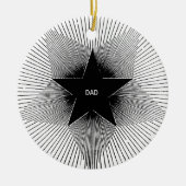 パパスターグルービーヴィンテージレトロな誕生日 セラミックオーナメント (正面)