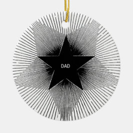 パパスターグルービーヴィンテージレトロな誕生日 セラミックオーナメント