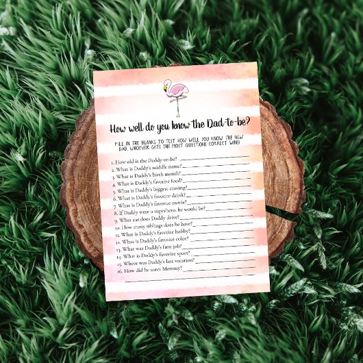 パパストライプのゲームを知っているコーラルフラミンゴ最高の 招待状