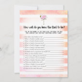 パパストライプのゲームを知っているコーラルフラミンゴ最高の 招待状 (正面)