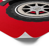 パパスポーツカーゴルフカートプリントポスター ポスター (角)