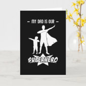 パパスーパーヒーローギフトファーズデー カード (黄色い花)